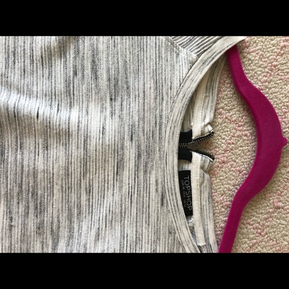 TopShop Mini Cotton Gray Dress - Picture 2 of 4